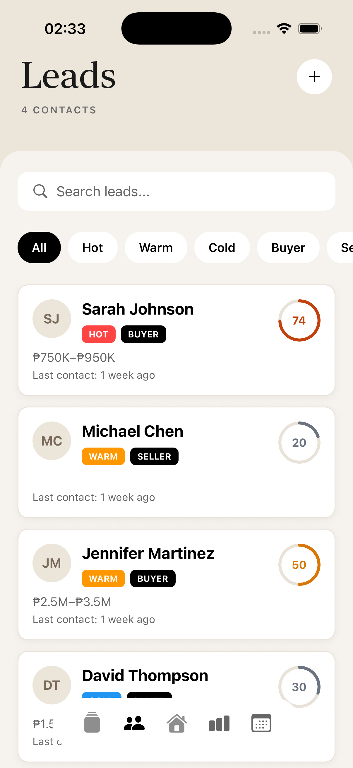 Leads on iPhone