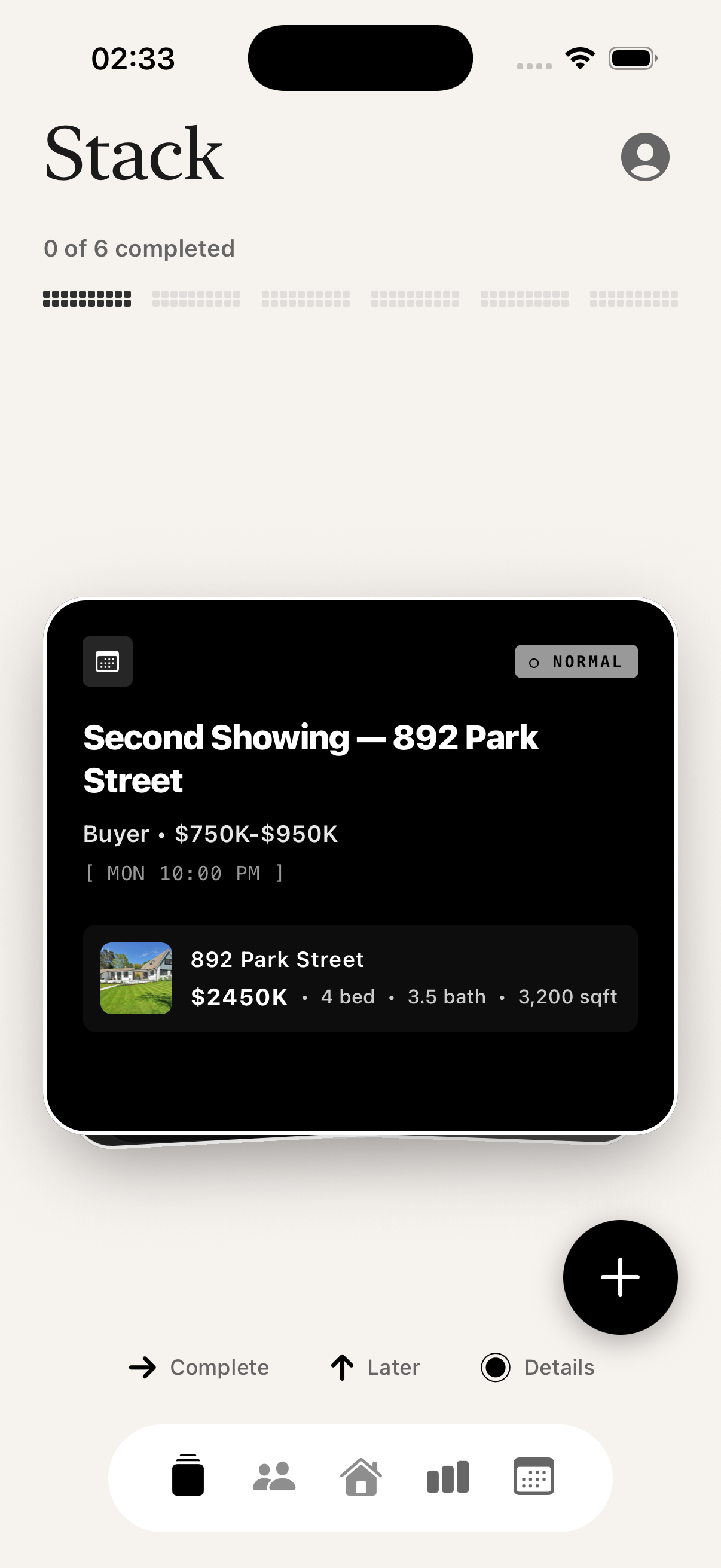 Stack on iPhone